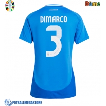 Fotballdrakt Dame Italia Federico Dimarco #3 Hjemmedrakt EM 2024 Kortermet